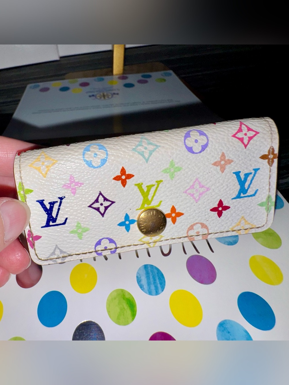 Louis Vuitton Takashi Murakami Multicolored key case Monogram Y2K - GUC - Picture 2 of 15